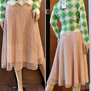 NWT ZARA GUIPURE LACE FULL SKIRT